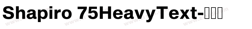 Shapiro 75HeavyText字体转换 Shapiro 75HeavyText字体转换